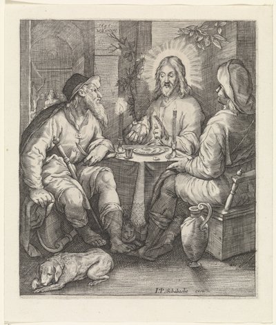 Comida en Emaús de Jacob Matham