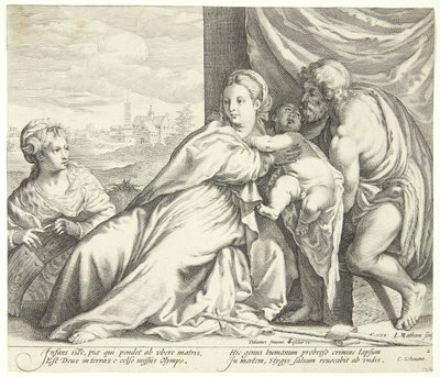 La Virgen y el Niño con San Juan Bautista y Santa Catalina de Jacob Matham