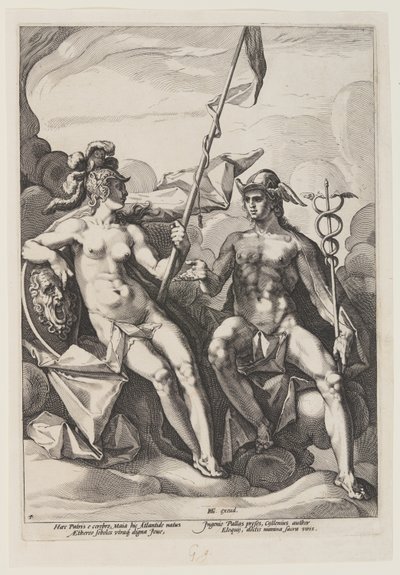 Palas Atenea y Mercurio de Jacob Matham