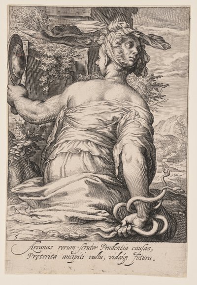 Prudencia, de Las Siete Virtudes de Jacob Matham