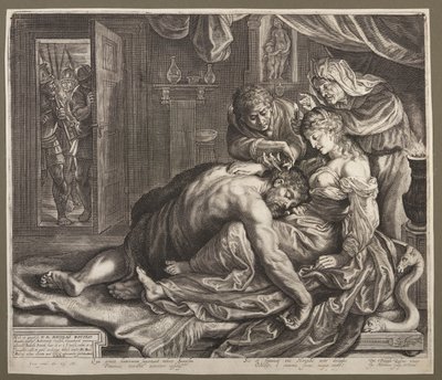 Sansón y Dalila de Jacob Matham