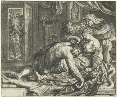 Sansón y Dalila de Jacob Matham