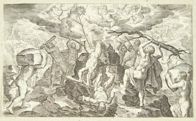 La batalla entre los dioses y los titanes de Jacob Matham