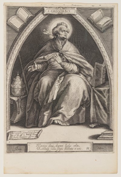 San Gregorio, de Los Padres de la Iglesia de Jacob Matham