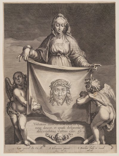 Santa Verónica sosteniendo el Sudario de Jacob Matham