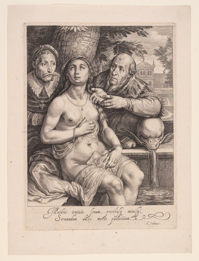 Susana y los ancianos de Jacob Matham