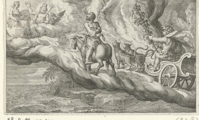 Terugkeer van Vulcano conoció a Baco de Jacob Matham