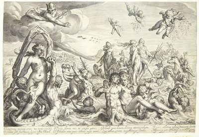 El triunfo de Neptuno y Tetis de Jacob Matham