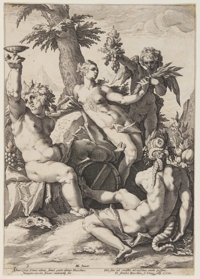 Venus, Baco y Ceres de Jacob Matham