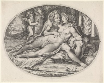 venus y adonis de Jacob Matham