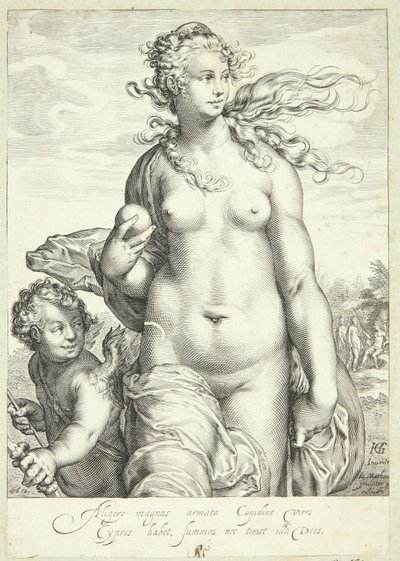 Venus recibe el premio a la belleza de Jacob Matham