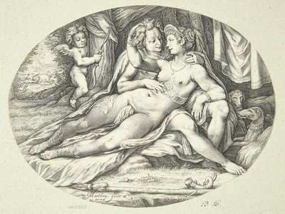 Venus y Adonis de Jacob Matham