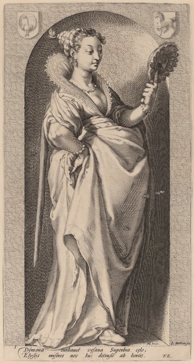 Orgullo de Jacob Matham after Hendrik Goltzius