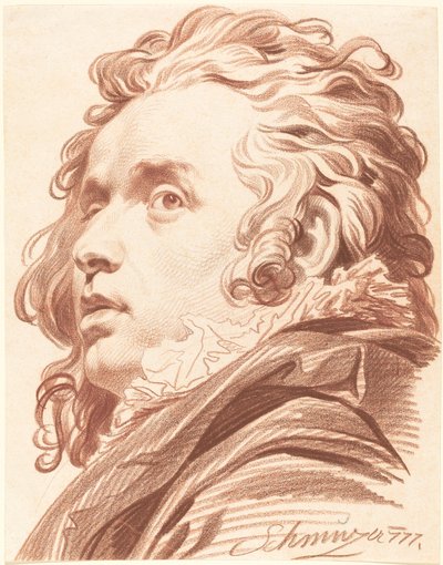 Un joven con cabello largo de Jacob Matthias Schmutzer