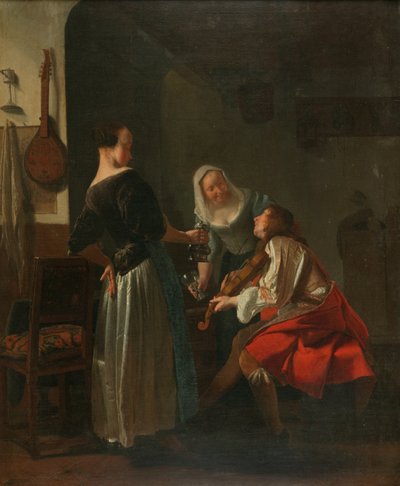 Merry Company, c.1665 (óleo sobre lienzo) de Jacob Lucasz Ochtervelt