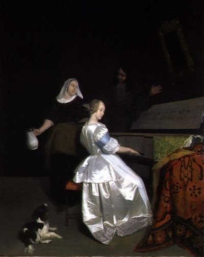 La lección de música, 1670-72 de Jacob Lucasz Ochtervelt