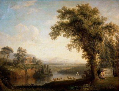 Paisaje antiguo con la tumba de Faetón, 1785 de Jacob Philip Hackert