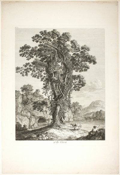 Cerca de la Cava, de Suite de IV Vues Dessinées Dans le Roiaume de Naples de Jacob Philipp Hackert