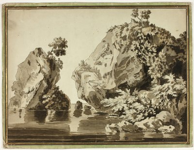 Rocas y agua de Jacob Philipp Hackert