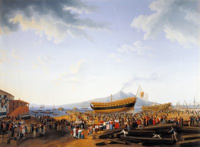 El astillero de Castellammare di Stabia de Jacob Philippe Hackert