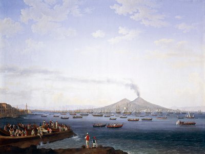 El regreso de la flota de Argel a la bahía de Nápoles de Jacob Philippe Hackert