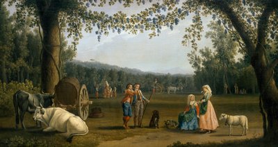 Los Príncipes Reales en la Cosecha en la Finca Carditello de Jacob Philippe Hackert