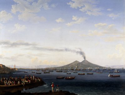 El regreso de la flota de Argelia a la Bahía de Nápoles de Jacob Philippe Hackert