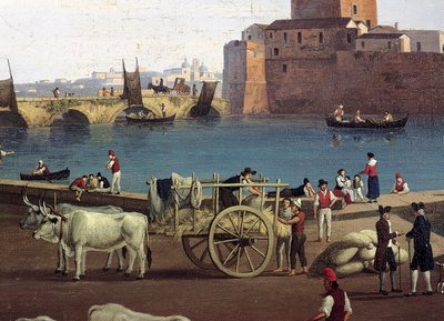 Vista del puerto de Trani de Jacob Philippe Hackert