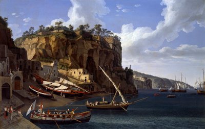 Vista de la Pequeña Marina en Sorrento de Jacob Philippe Hackert
