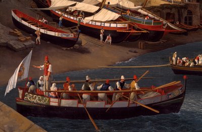 Vista de la Pequeña Marina en Sorrento de Jacob Philippe Hackert