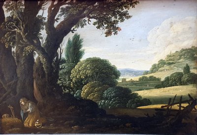 Paisaje con Magdalena penitente; Kat.Nr. 1973 de Jacob Symonsz Pynas or Pinas