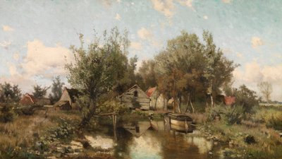 Paisaje cerca de Waasmunster (óleo sobre lienzo) de Jacob Rosseels