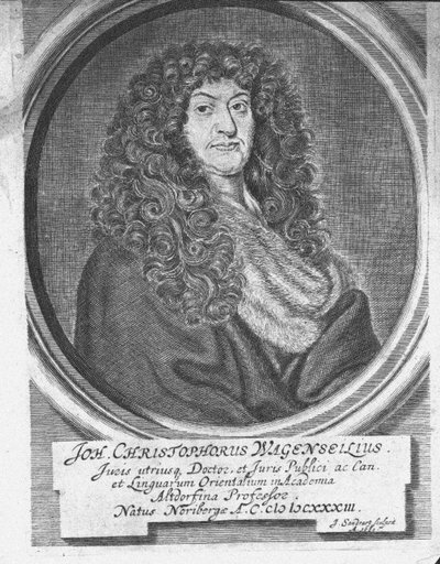Retrato de Johann Christoph Wagenseil, 1633-1705, finales del siglo XVII de Jacob Sandrart von
