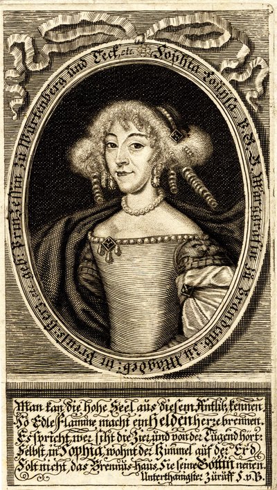 Retrato de Sophie Louise de Wurtemberg-Stuttgart 1642-1702, Margravina de..., 1672 de Jacob Sandrart von