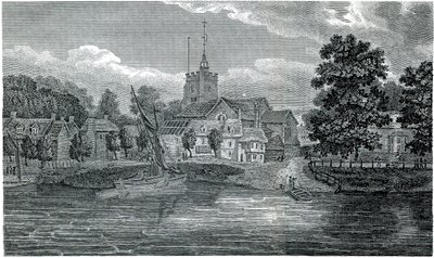 Grabado St Nicholas Church Chiswick de Schnebbelie 1807 de Jacob Schnebbelie