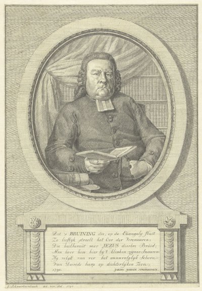 Retrato de Hermanus Adrianus Bruining de Jacob Schwartzenbach