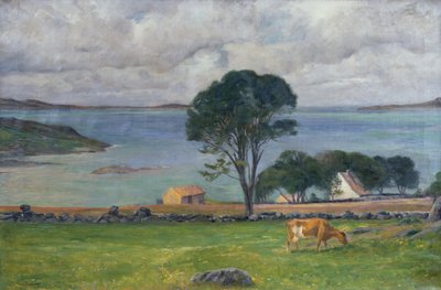 vacas en el paisaje de Jacob Sømme