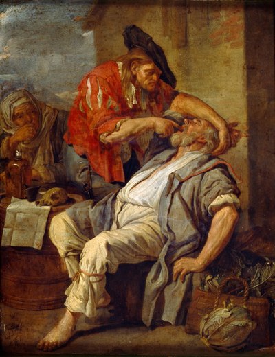El dentista, c.1690 (óleo sobre cobre) de Jacob Toorenvliet