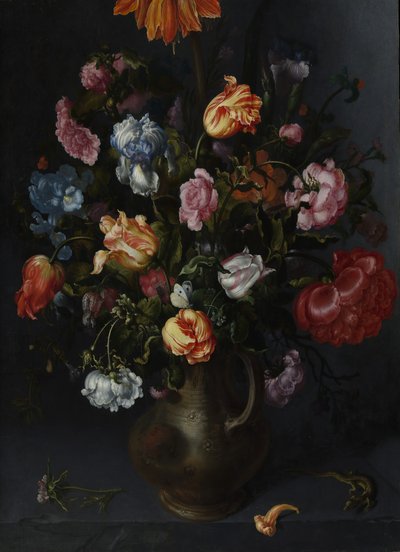 Un jarrón con flores de Jacob Vosmaer