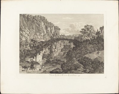 Ponte Celio en Cività Castellana de Jacob Wilhelm Mechau