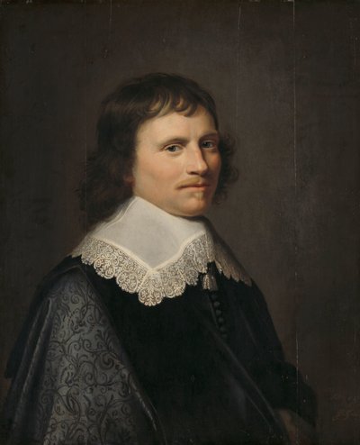 Retrato de un hombre, se cree que es Salomon van Schoonhoven (1617-1653), teniente de Putten de Jacob Willemsz. Delff (II)