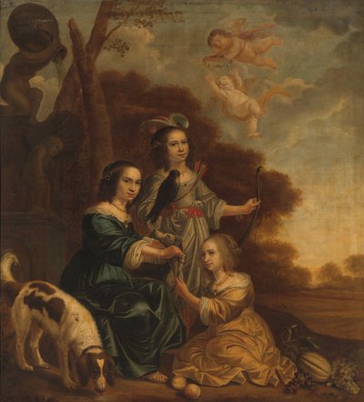 Retrato de Geertruyt, Margriet y Anna Delff de Jacob Willemsz Delff