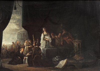El sacrificio de la hija de Jefté (óleo sobre tabla) de Jacob Willemsz de (c.1630 after 1675) Wet
