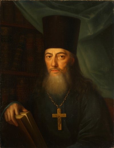 Retrato del escritor Ioann Ioannovich Krasovsky 1746-1811, 1819 de Jacob Zalessky