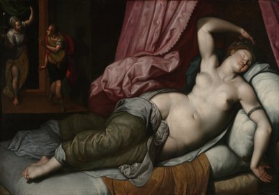 París es admitido en la alcoba de Helena de Jacob de Backer