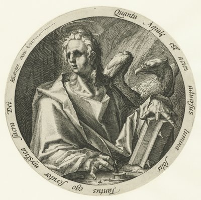 evangelista juan Los cuatro evangelistas (título de la serie) de Jacob de Gheyn (II) (attributed to)