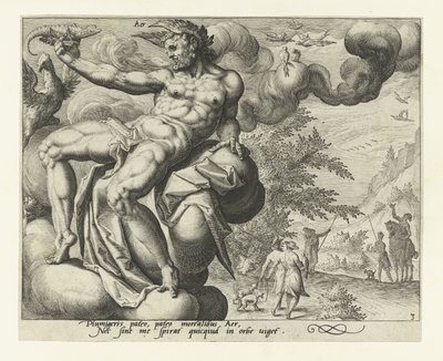 El elemento del aire Aer (título sobre el objeto) Los cuatro elementos (título de la serie) de Jacob de Gheyn (II) (attributed to)