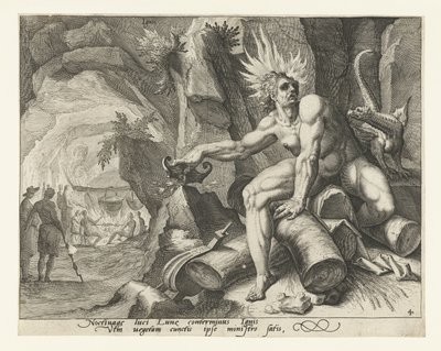 El elemento del fuego Ignis (título sobre objeto) Los cuatro elementos (título de la serie) de Jacob de Gheyn (II) (attributed to)