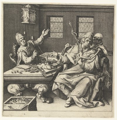 Los que pesan dinero y la muerte de Jacob de Gheyn (II) (workshop of)