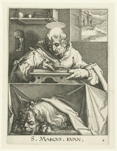 evangelista marcos Los cuatro evangelistas (título de la serie) de Jacob de Gheyn (II) (workshop of)
